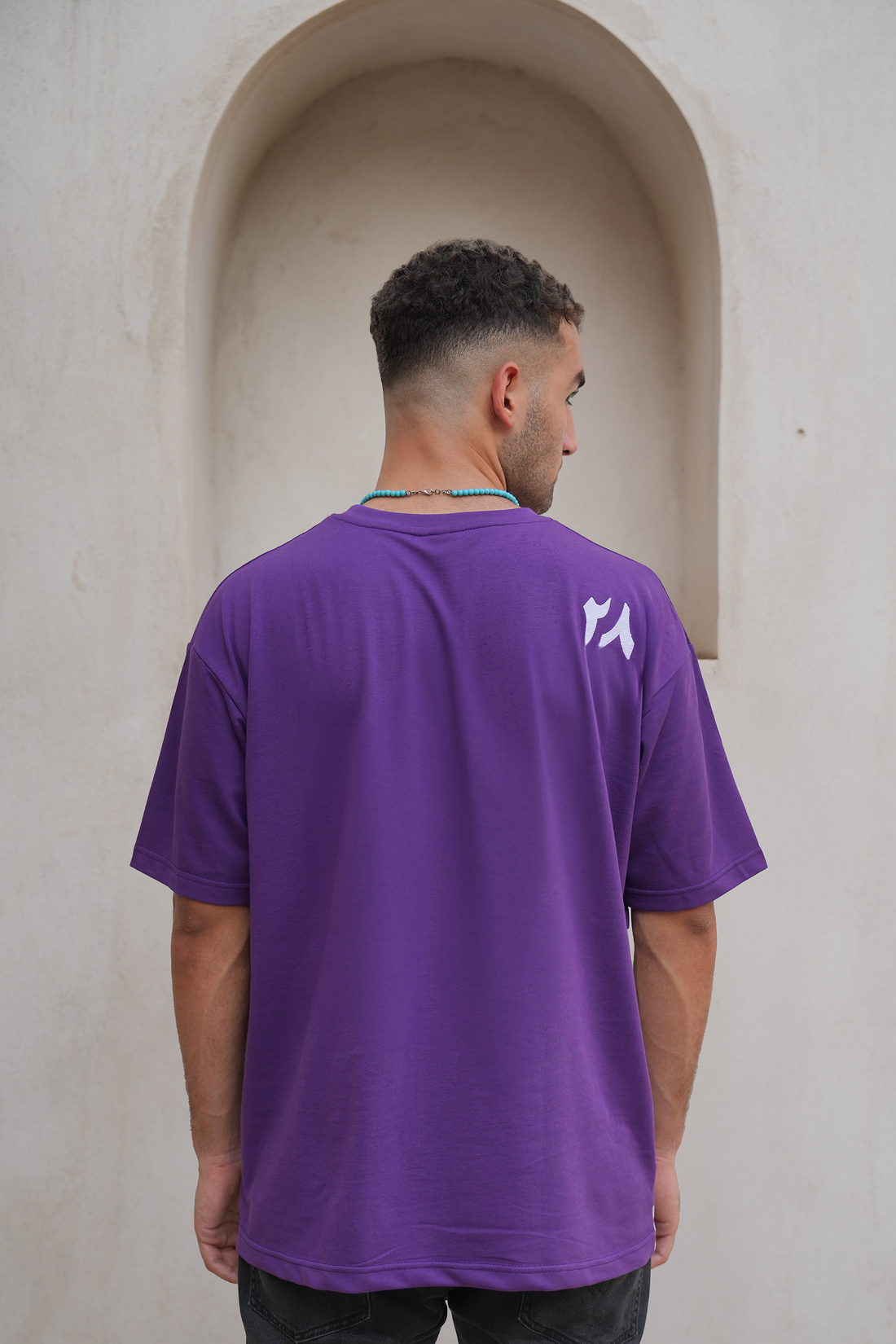 "Sunbuli Script" Oversized T-shirt in Purple